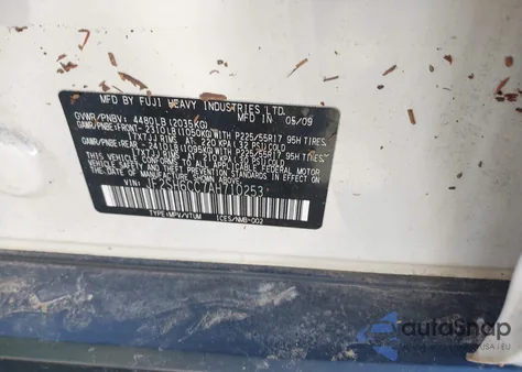 2010 Subaru Forester 2.5X Premium z USA, uszkodzony, nr VIN JF2SH6CC7AH710253